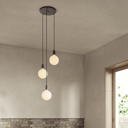 SMALL CANOPY 3 PENDANTS BLACK/GRAPHITE