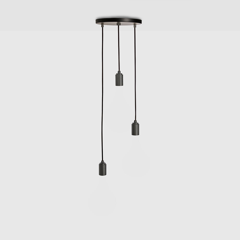 SMALL CANOPY 3 PENDANTS BLACK/GRAPHITE