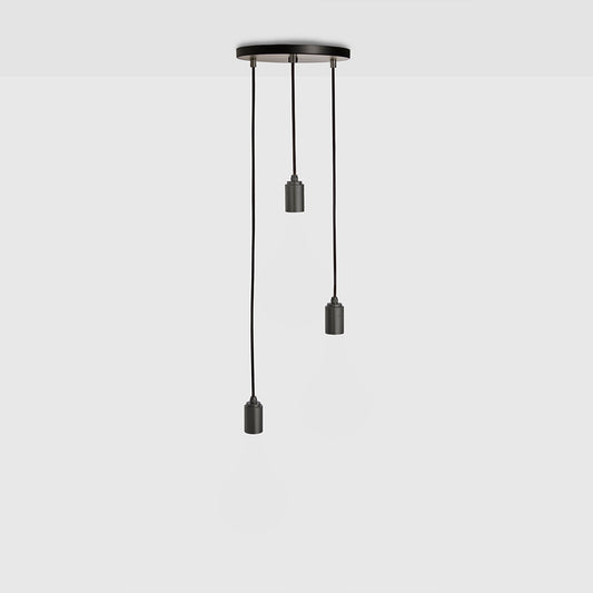 SMALL CANOPY 3 PENDANTS BLACK/GRAPHITE