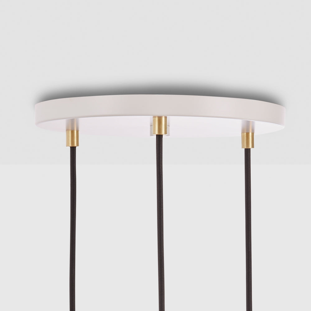 SMALL CANOPY 3 PENDANTS WHITE/BRASS